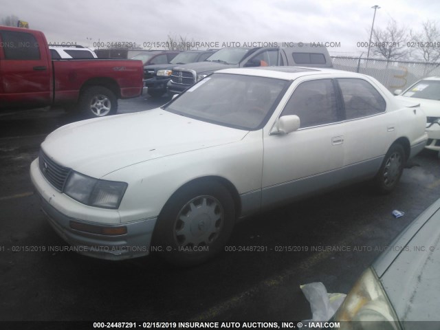 JT8BH28F1V0085149 - 1997 LEXUS LS 400 WHITE photo 2