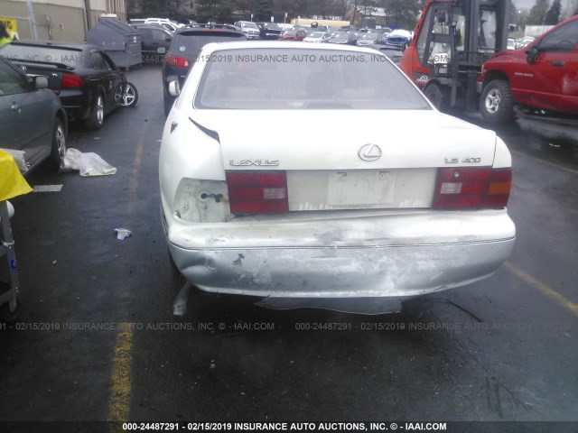 JT8BH28F1V0085149 - 1997 LEXUS LS 400 WHITE photo 6