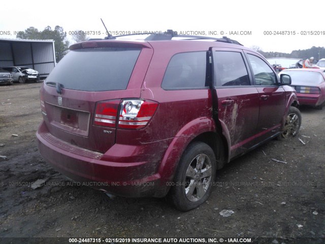 3D4GG57V29T182084 - 2009 DODGE JOURNEY SXT BURGUNDY photo 4