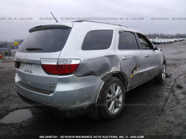 1C4RDJDG2CC153037 - 2012 DODGE DURANGO CREW SILVER photo 4