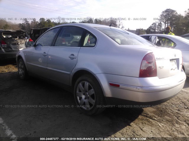 WVWRH63B23P437803 - 2003 VOLKSWAGEN PASSAT GLX SILVER photo 3