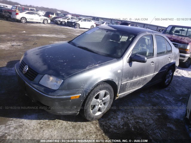 3VWSK69M25M028363 - 2005 VOLKSWAGEN JETTA GLS GRAY photo 2