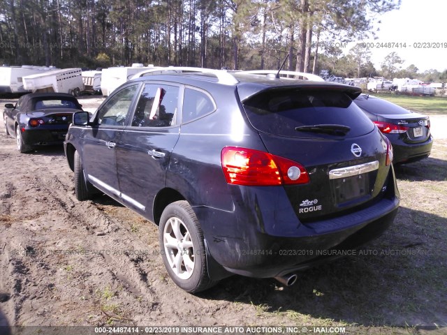 JN8AS5MT3BW560793 - 2011 NISSAN ROGUE S/SV/KROM BLACK photo 3