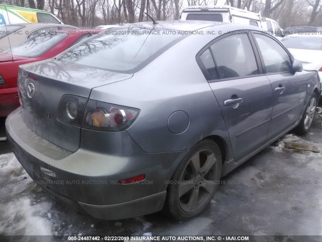 JM1BK323861482294 - 2006 MAZDA 3 S GRAY photo 4