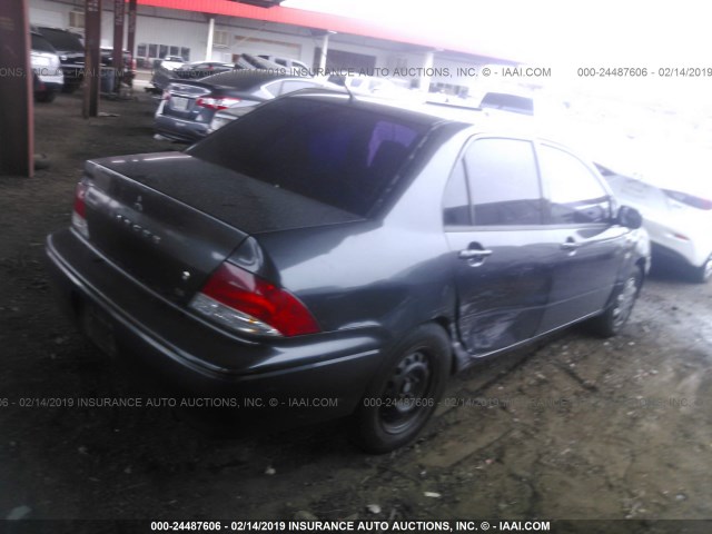 JA3AJ26EX3U018470 - 2003 MITSUBISHI LANCER ES BLACK photo 4