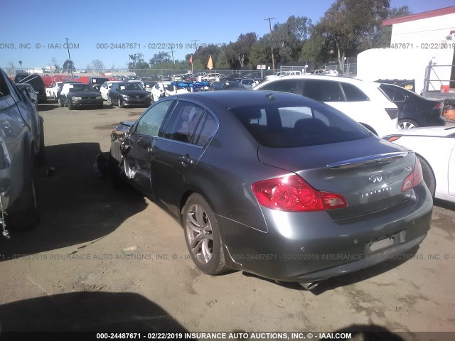 JN1CV6AP4AM406776 - 2010 INFINITI G37 SPORT GRAY photo 3