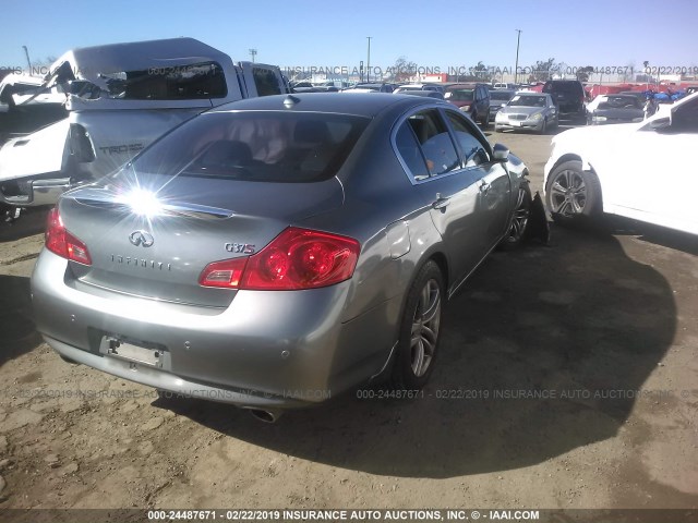 JN1CV6AP4AM406776 - 2010 INFINITI G37 SPORT GRAY photo 4