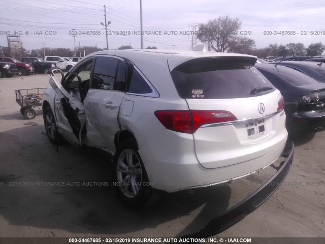 5J8TB3H50EL012021 - 2014 ACURA RDX TECHNOLOGY WHITE photo 3