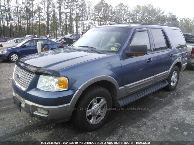 1FMFU18L33LB05939 - 2003 FORD EXPEDITION EDDIE BAUER BLUE photo 2