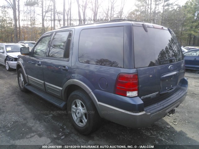 1FMFU18L33LB05939 - 2003 FORD EXPEDITION EDDIE BAUER BLUE photo 3