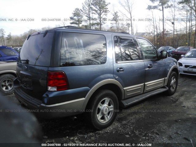 1FMFU18L33LB05939 - 2003 FORD EXPEDITION EDDIE BAUER BLUE photo 4