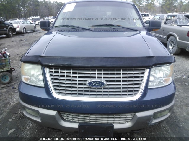 1FMFU18L33LB05939 - 2003 FORD EXPEDITION EDDIE BAUER BLUE photo 6