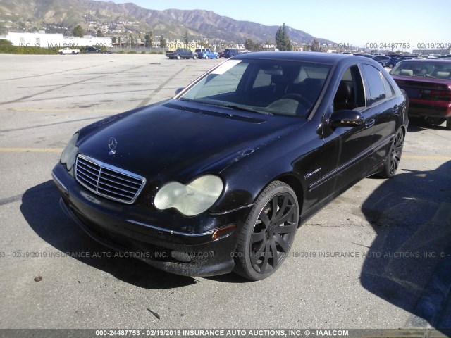 WDBRF65J03F304973 - 2003 MERCEDES-BENZ C 32 AMG KOMPRESSOR BLACK photo 2