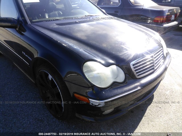 WDBRF65J03F304973 - 2003 MERCEDES-BENZ C 32 AMG KOMPRESSOR BLACK photo 6