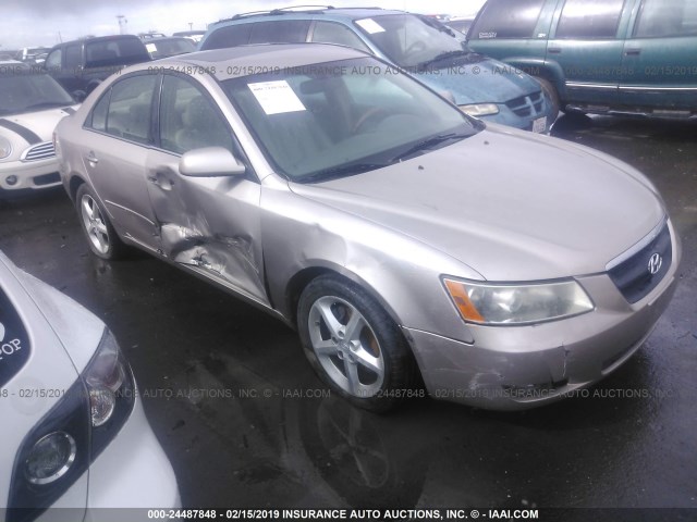 5NPEU46F76H128227 - 2006 HYUNDAI SONATA GLS/LX GOLD photo 1