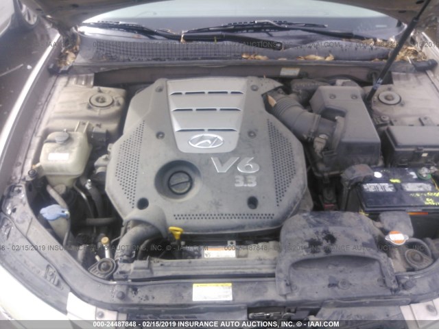 5NPEU46F76H128227 - 2006 HYUNDAI SONATA GLS/LX GOLD photo 10