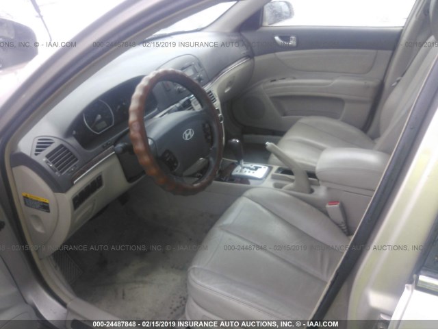 5NPEU46F76H128227 - 2006 HYUNDAI SONATA GLS/LX GOLD photo 5