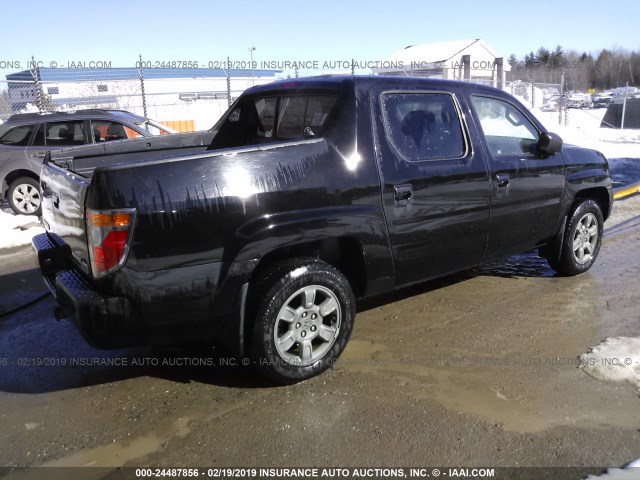 2HJYK16388H541059 - 2008 HONDA RIDGELINE RTX BLACK photo 4