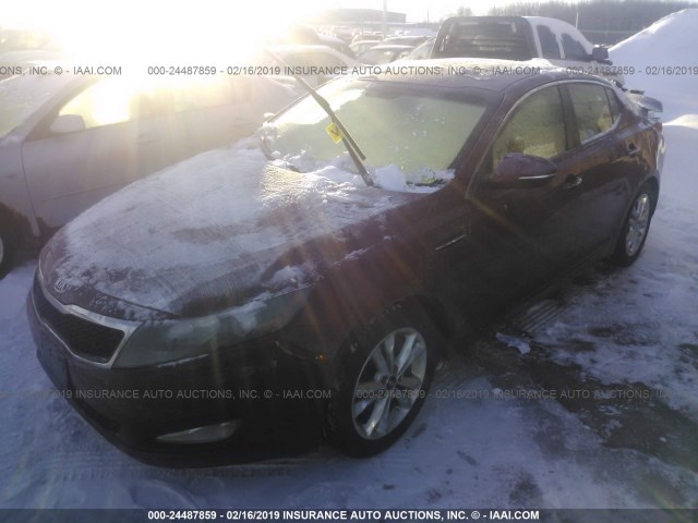 KNAGN4A71B5076560 - 2011 KIA OPTIMA EX/SX MAROON photo 2