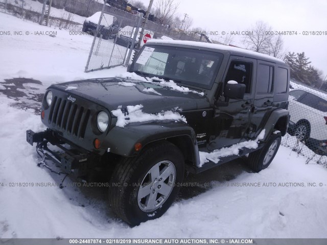 1J4GA59127L187037 - 2007 JEEP WRANGLER SAHARA GREEN photo 2