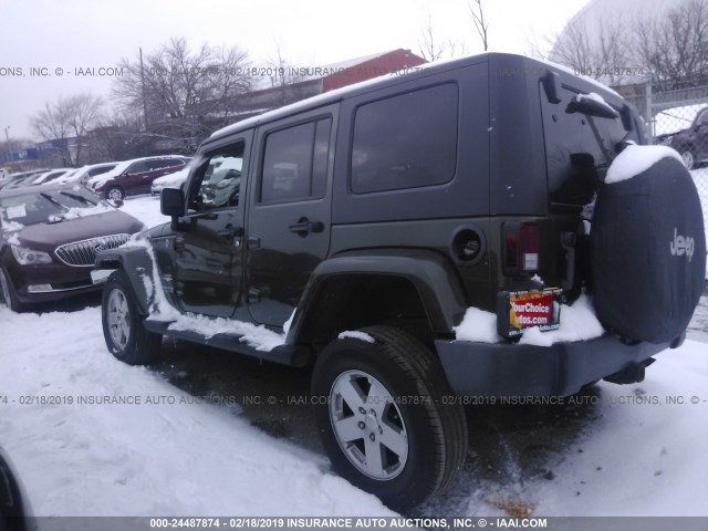 1J4GA59127L187037 - 2007 JEEP WRANGLER SAHARA GREEN photo 3