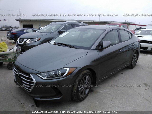 5NPD84LF2JH299531 - 2018 HYUNDAI ELANTRA SEL/VALUE/LIMITED GRAY photo 2