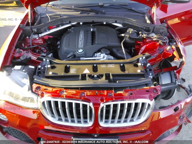 5UXXW5C52F0E87987 - 2015 BMW X4 XDRIVE35I RED photo 10