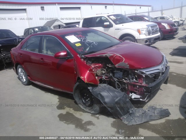 4T4BF1FK8DR319653 - 2013 TOYOTA CAMRY L/SE/LE/XLE 红色 照片 1