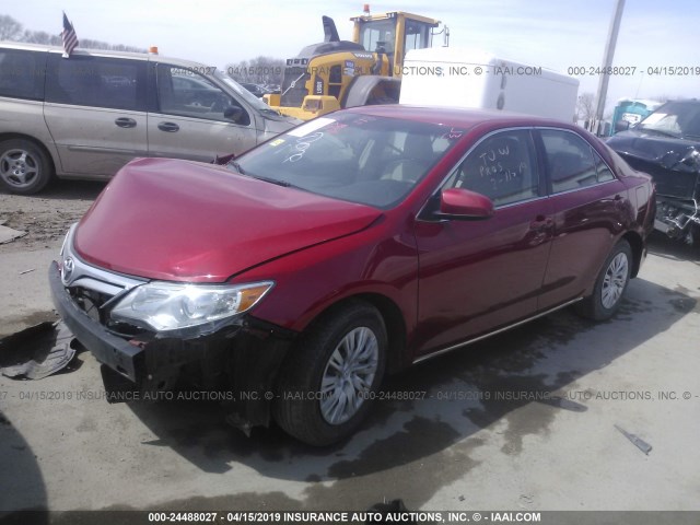 4T4BF1FK8DR319653 - 2013 TOYOTA CAMRY L/SE/LE/XLE 红色 照片 2