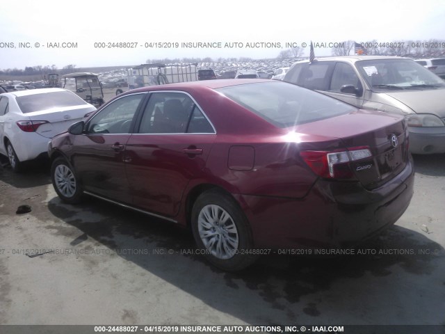 4T4BF1FK8DR319653 - 2013 TOYOTA CAMRY L/SE/LE/XLE 红色 照片 3