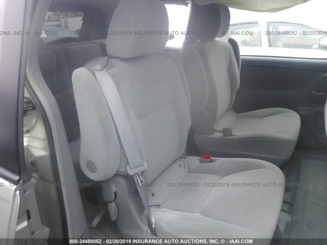 5TDZK23C79S261669 - 2009 TOYOTA SIENNA CE/LE SILVER photo 8