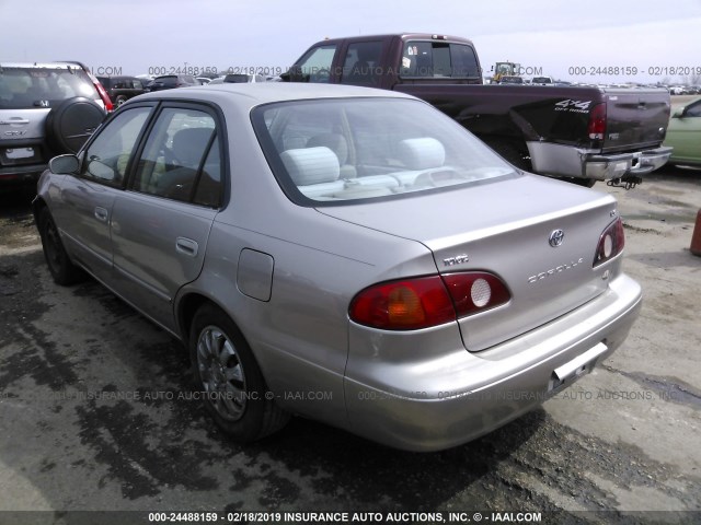 1NXBR12E61Z552184 - 2001 TOYOTA COROLLA CE/LE/S BEIGE photo 3