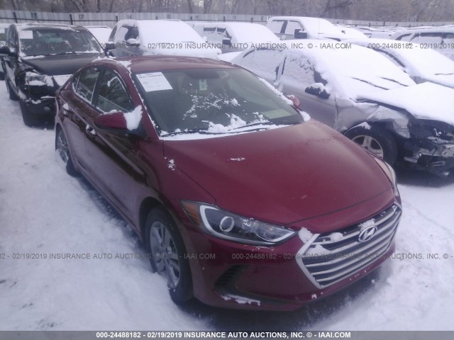 KMHD84LF0HU425316 - 2017 HYUNDAI ELANTRA SE/VALUE/LIMITED RED photo 1