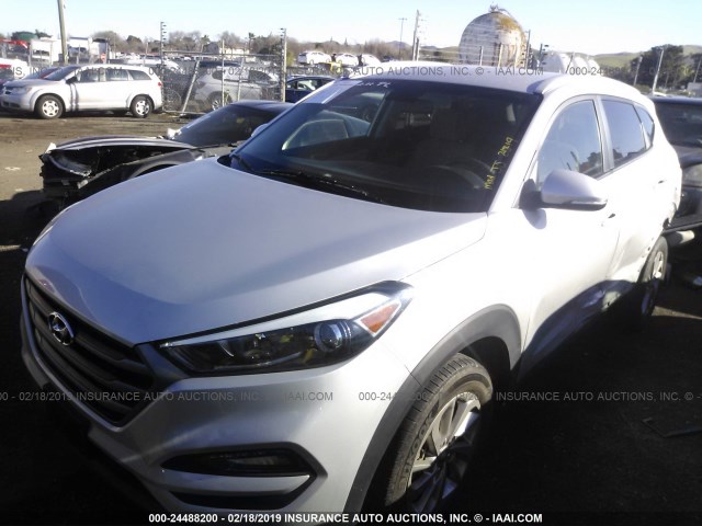 KM8J33A25GU026928 - 2016 HYUNDAI TUCSON LIMITED/SPORT AND ECO/SE SILVER photo 2