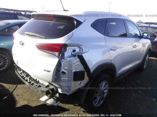 KM8J33A25GU026928 - 2016 HYUNDAI TUCSON LIMITED/SPORT AND ECO/SE SILVER photo 4