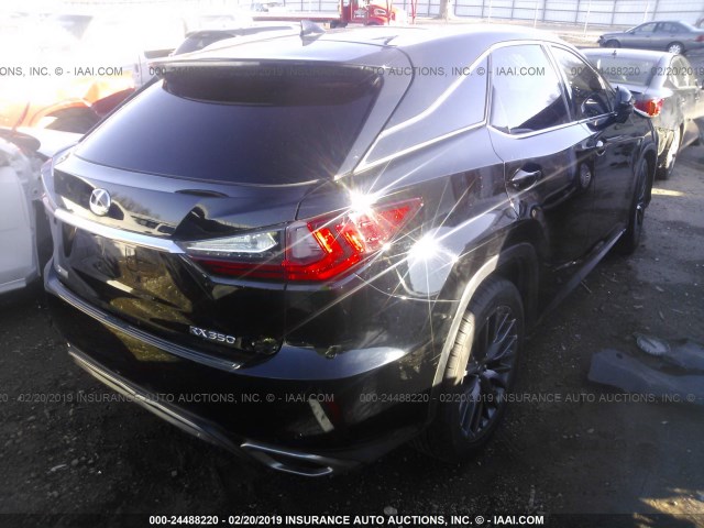 2T2BZMCAXGC001291 - 2016 LEXUS RX 350/BASE/F SPORT BLACK photo 4