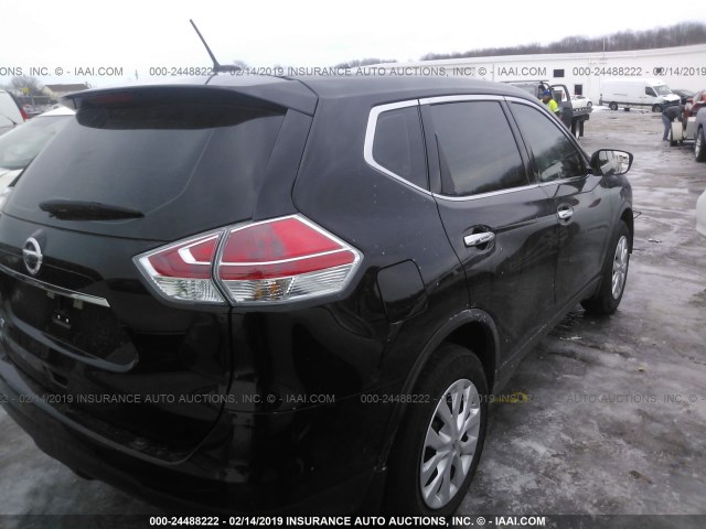 KNMAT2MT2FP590276 - 2015 NISSAN ROGUE S/SL/SV BLACK photo 4