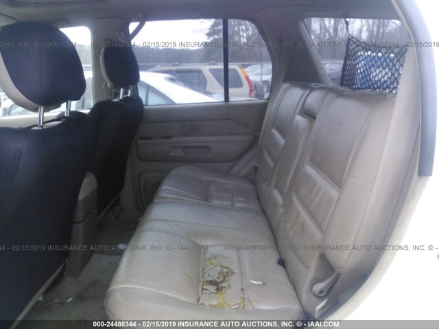 JN8DR09YX1W592400 - 2001 NISSAN PATHFINDER LE/SE/XE WHITE photo 8