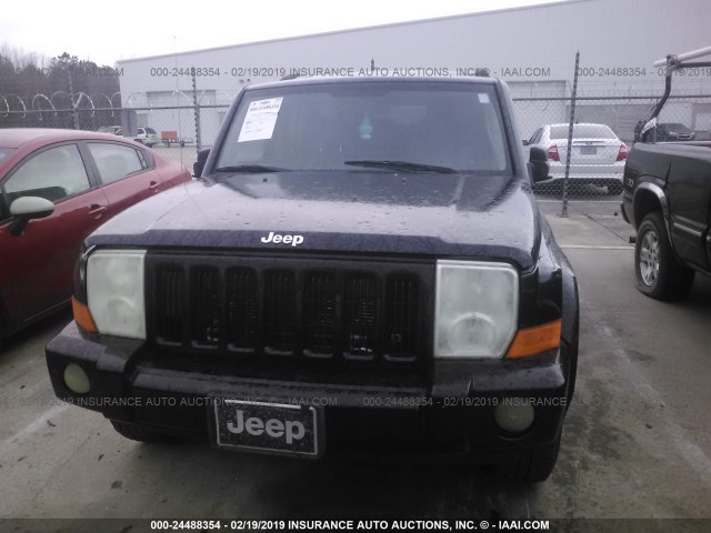 1J8HH48K16C204363 - 2006 JEEP COMMANDER შავი ფოტო 6