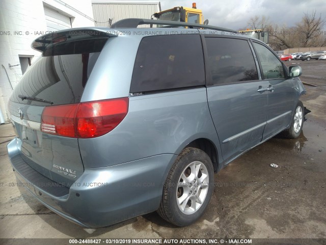 5TDBA22C95S041806 - 2005 TOYOTA SIENNA XLE/XLE LIMITED Light Blue photo 4