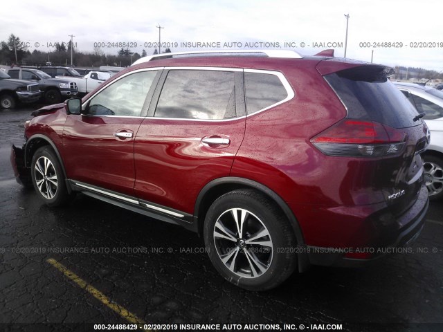 JN8AT2MV7HW263306 - 2017 NISSAN ROGUE S/SL/SV RED photo 3