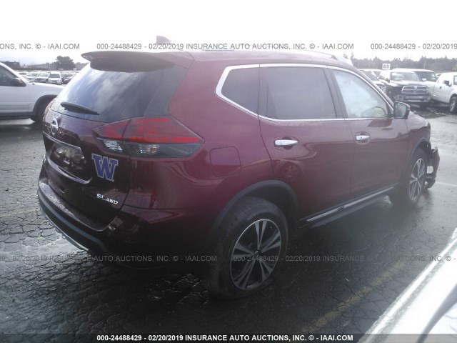 JN8AT2MV7HW263306 - 2017 NISSAN ROGUE S/SL/SV RED photo 4