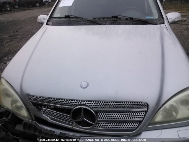 4JGAB57E43A451391 - 2003 MERCEDES-BENZ ML 350 SILVER photo 10