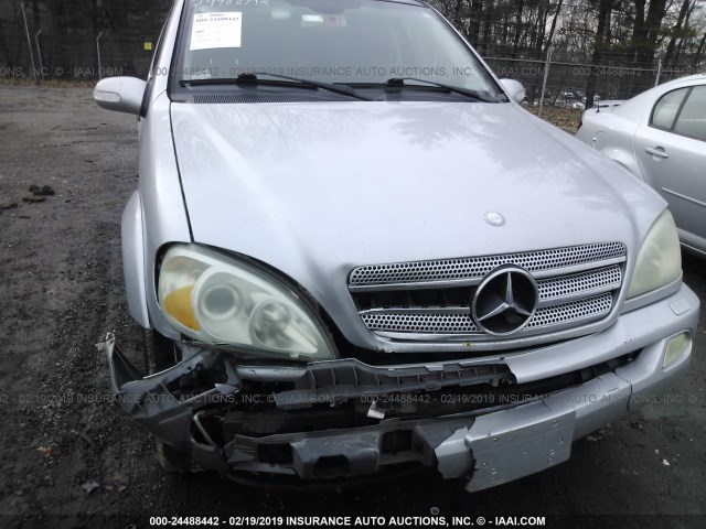 4JGAB57E43A451391 - 2003 MERCEDES-BENZ ML 350 SILVER photo 6