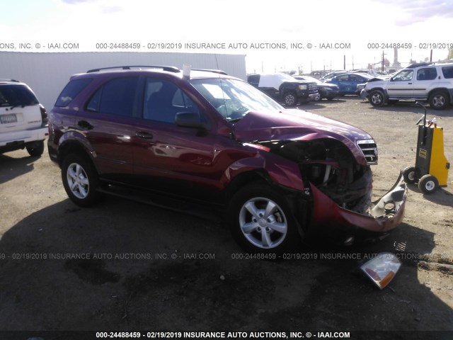 KNDJD735X85839645 - 2008 KIA SORENTO EX/LX RED photo 1