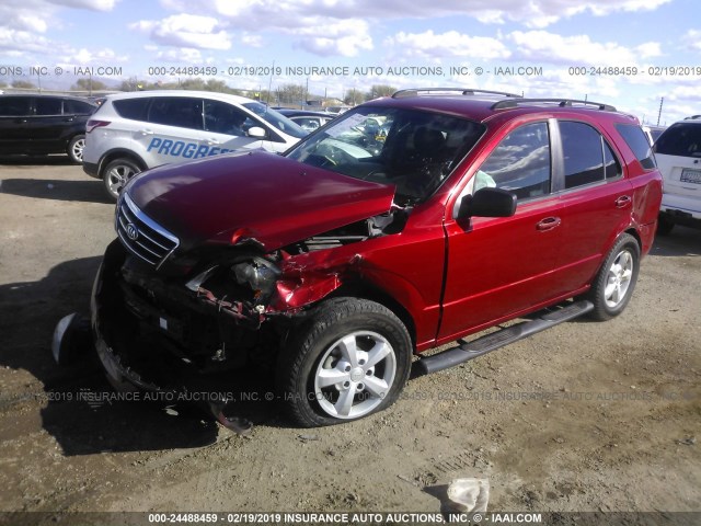 KNDJD735X85839645 - 2008 KIA SORENTO EX/LX RED photo 2