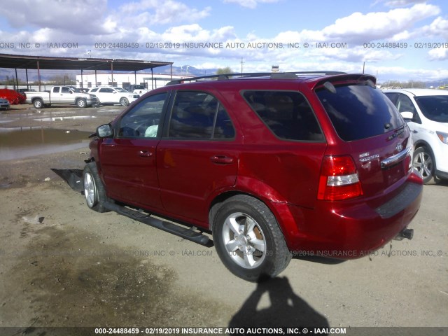 KNDJD735X85839645 - 2008 KIA SORENTO EX/LX RED photo 3