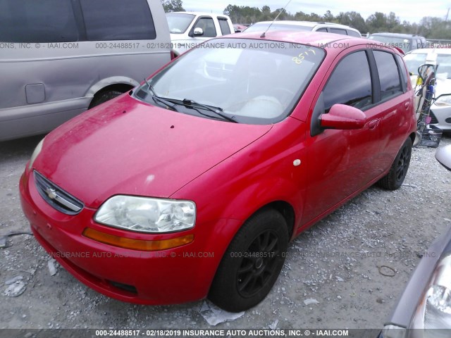 KL1TD62695B309359 - 2005 CHEVROLET AVEO LS RED photo 2