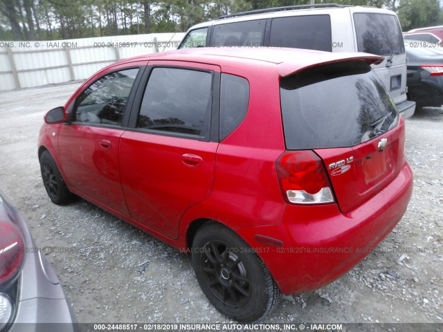 KL1TD62695B309359 - 2005 CHEVROLET AVEO LS RED photo 3