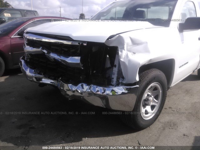 1GCNCNEC5JZ906185 - 2018 CHEVROLET SILVERADO C1500/C1500  LS WHITE photo 6